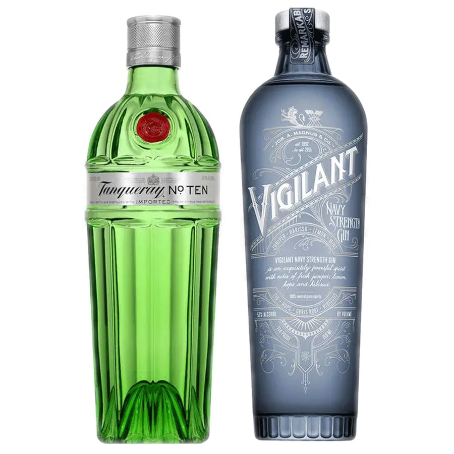 Tanqueray No. Ten Gin and Vigilant Gin Navy Strength