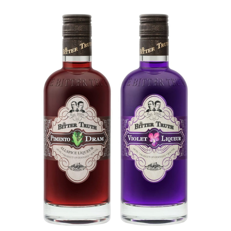 The Bitter Truth All Spice Liqueur Pimento Dram and The Bitter Truth Violet Liqueur