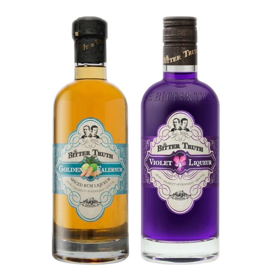 The Bitter Truth Golden Falernum Rum Liqueur and The Bitter Truth Violet Liqueur