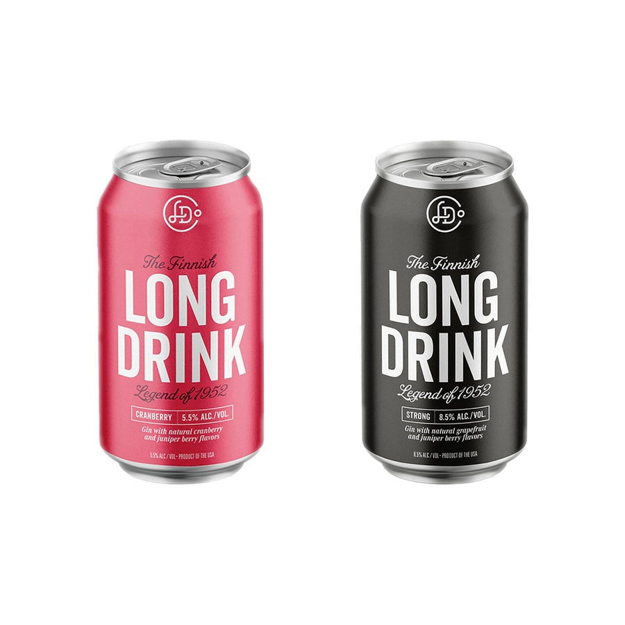 The Long Drink Company Cranberry Cocktail 6 Pk and The Long Drink Company Strong Cocktail 6 Pk