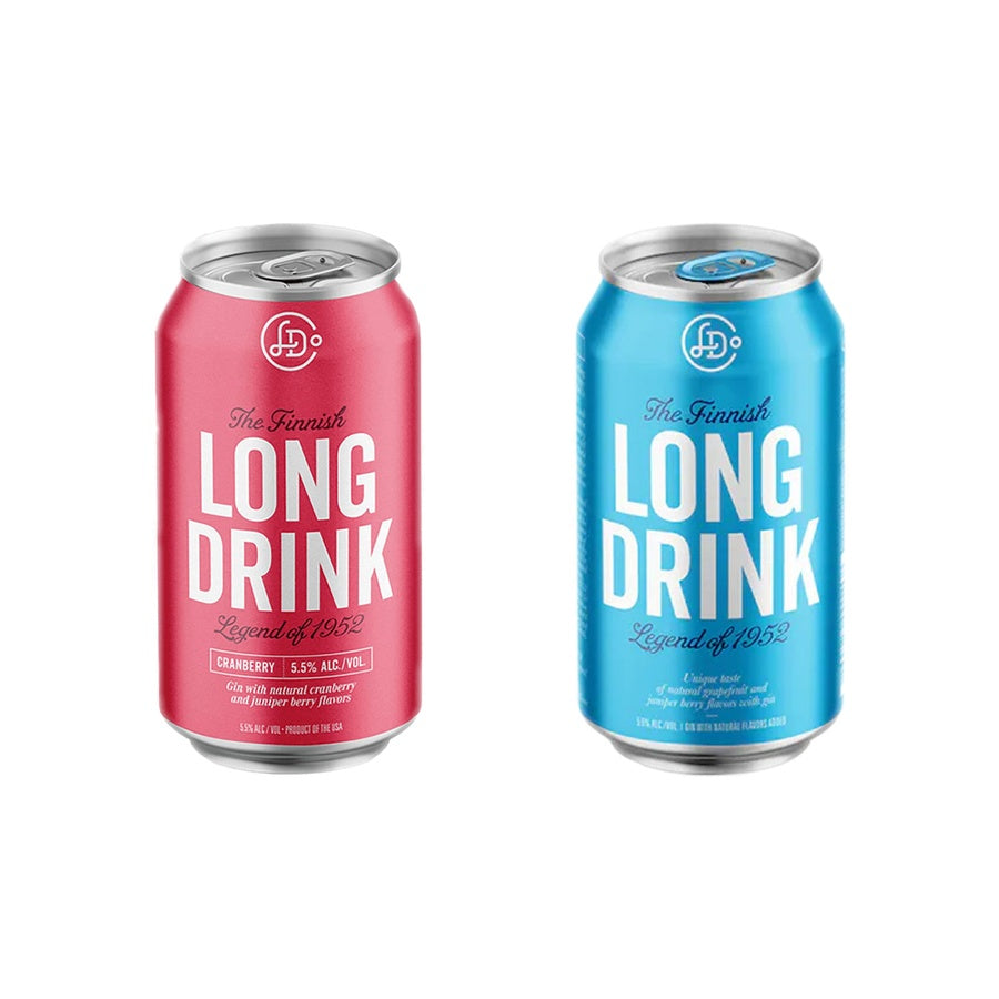 The Long Drink Company Cranberry Cocktail 6 Pk and The Long Drink Company Traditional Cocktail 6 Pk