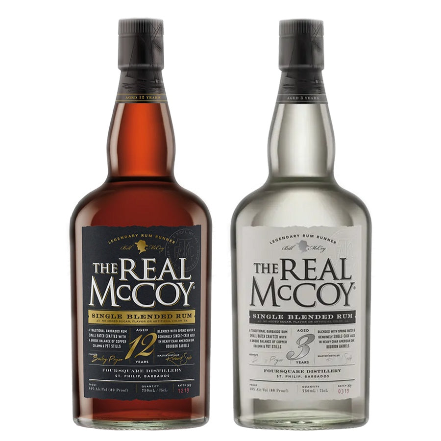 The Real Mccoy Rum 12YR and The Real Mccoy Rum 3YR