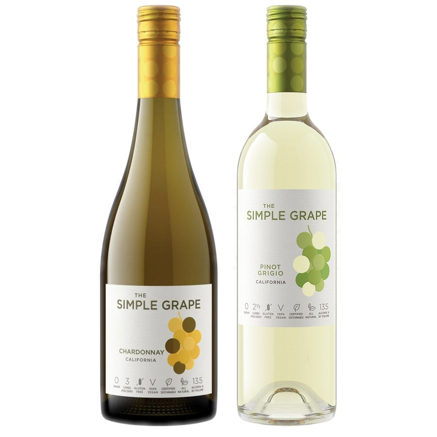 The Simple Grape Chardonnay and The Simple Grape Pinot Grigio