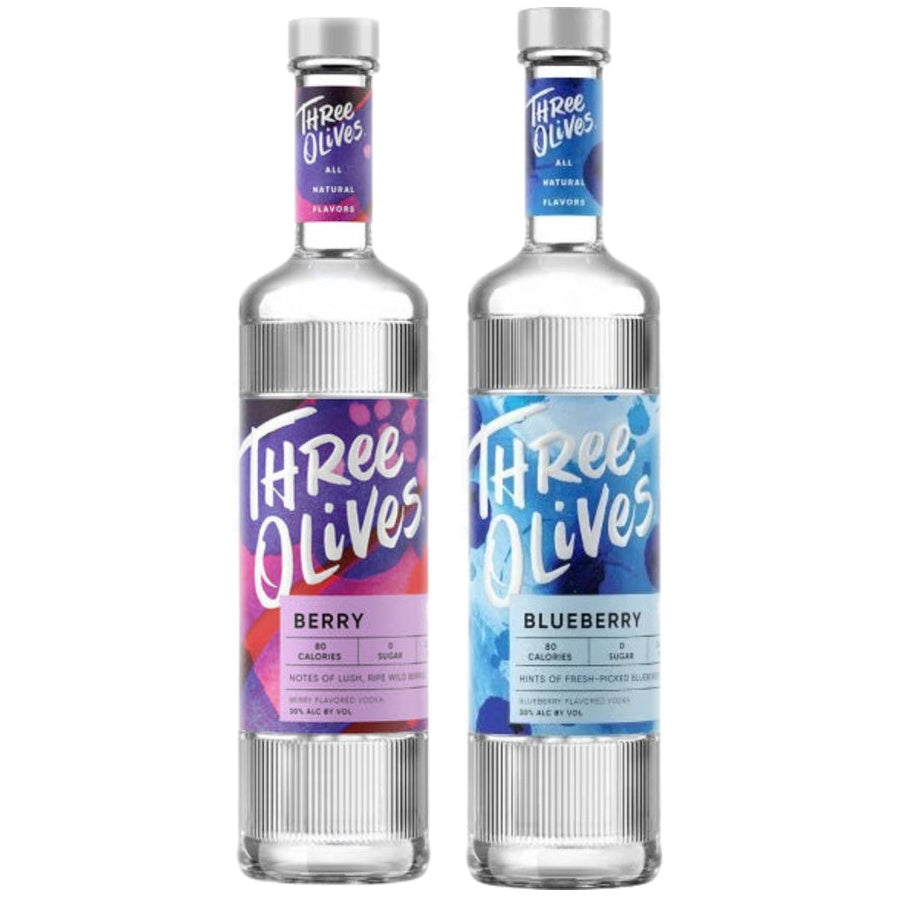 Three Olives Berry Vodka and Three Olives Blueberry Vodka