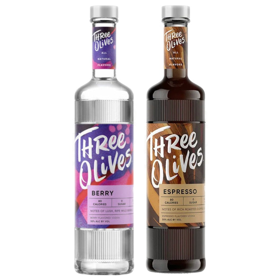 Three Olives Berry Vodka and Three Olives Espresso Vodka