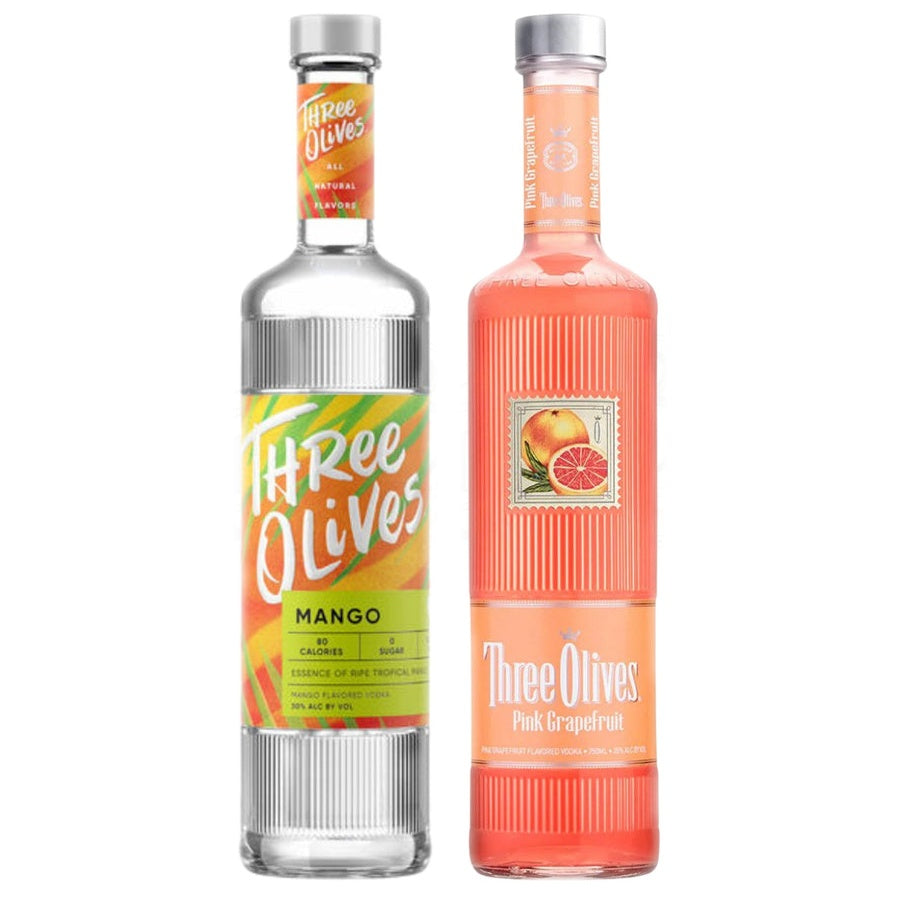 Three Olives Mango Vodka and Three Olives Pink Grapefruit Vodka