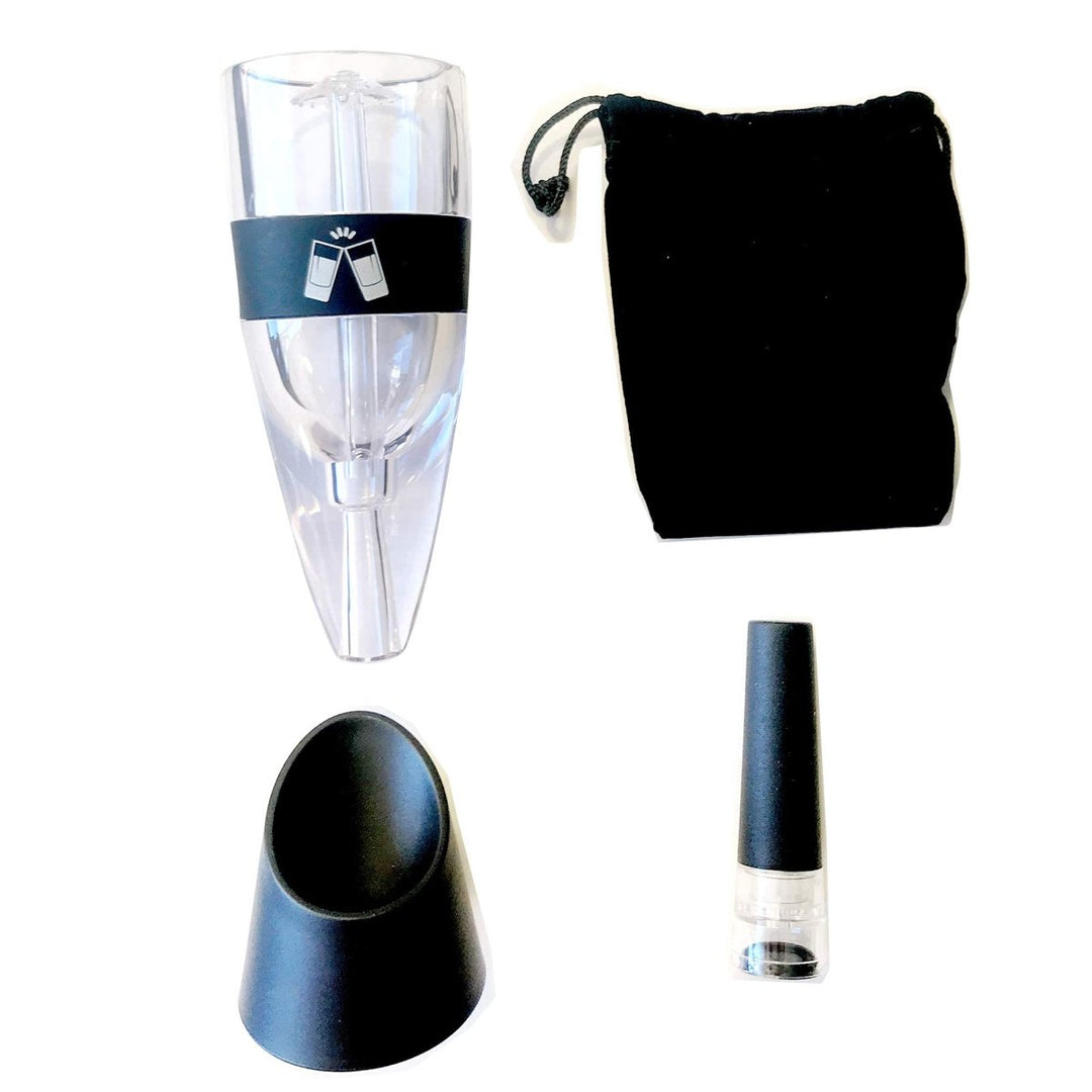 Three Step Premium Wine Aerator with Wine Stopper - BottleBuzz