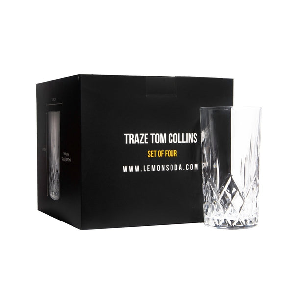 Tom Collins Drinking Glasses – Premium Water Glasses Set of 4 – 12Oz –  BottleBuzz