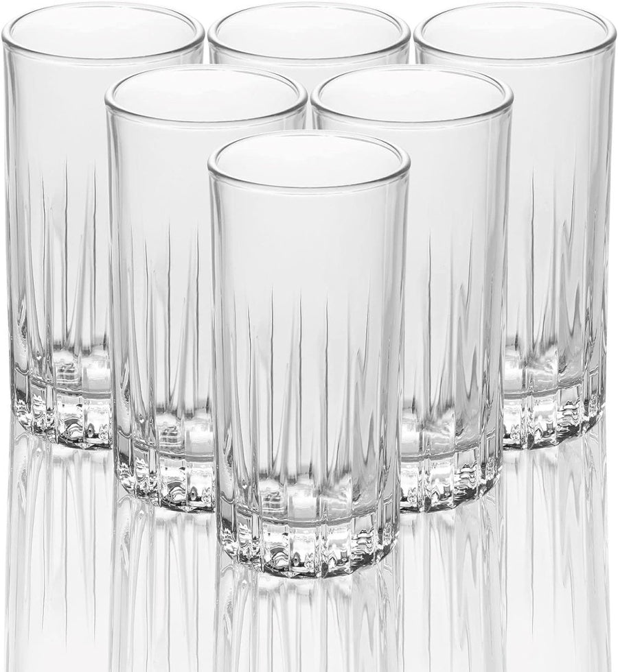 Traze Tom Collins Crystal Cut Glasses Set of 6 11.5 Oz - BottleBuzz