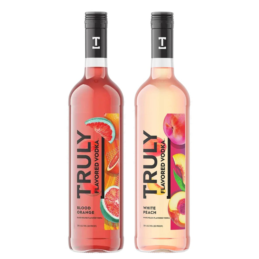 Truly Blood Orange Flavored Vodka and Truly White Peach Flavored Vodka