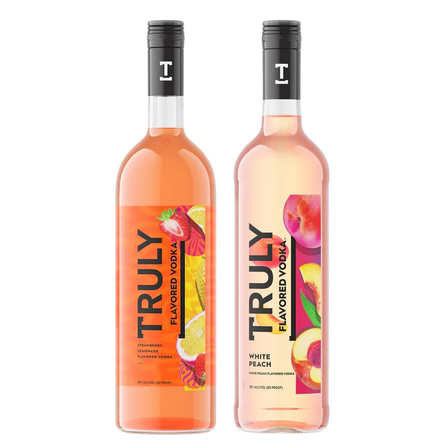 Truly Strawberry Lemon Flavored Vodka and Truly White Peach Flavored Vodka