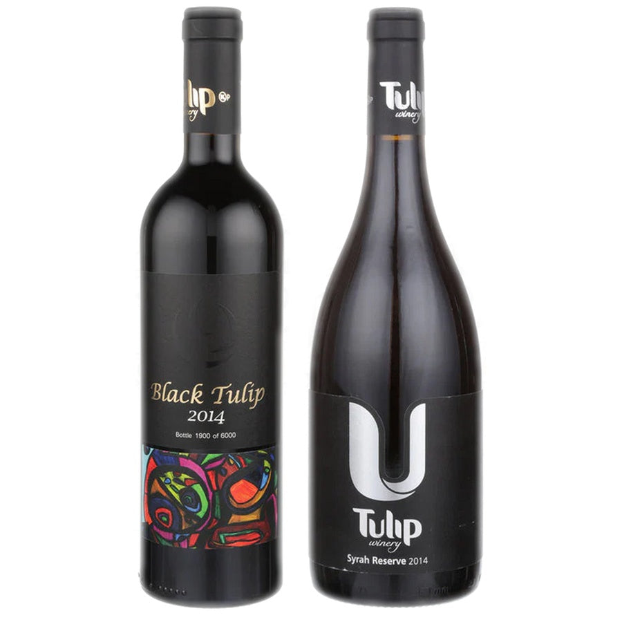 Tulip Dry Red Black Tulip Galilee and Tulip Syrah Reserve Kfar Yuval Vineyard Upper Galilee