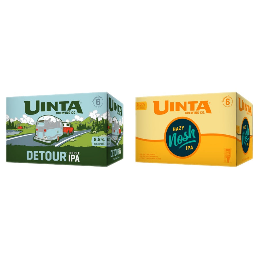 Uinta Detour Double IPA 24 Pack and Uinta Hop Nosh Hazy IPA 24 Pack