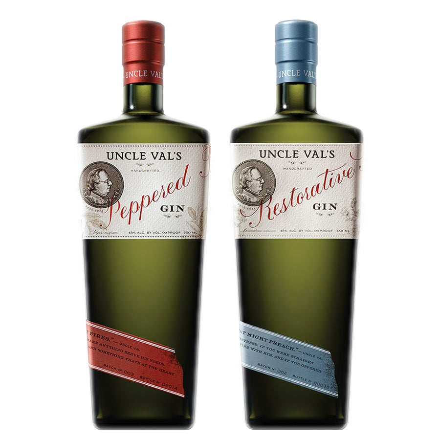Uncle Vals Gin Peppered and Uncle Vals Gin Restorative
