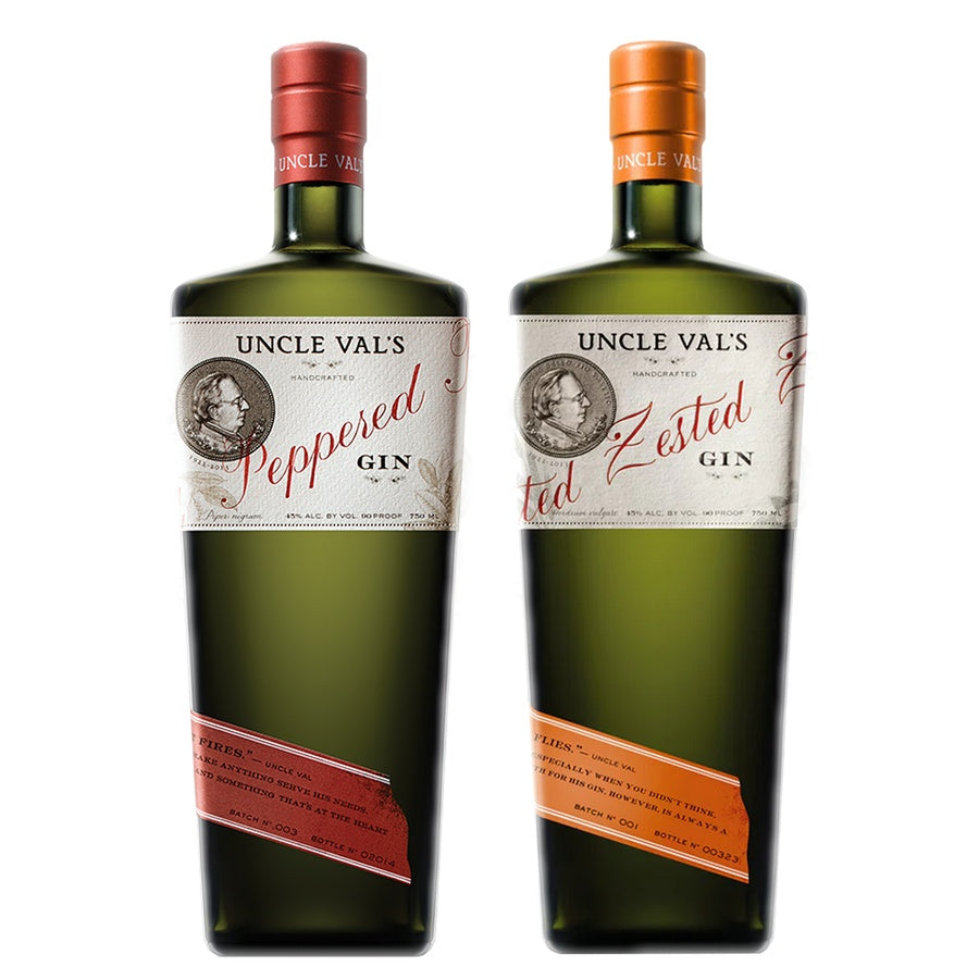 Uncle Vals Gin Peppered and Uncle Vals Gin Zested