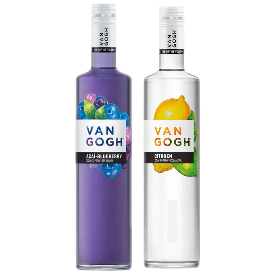 Van Gogh Acai Blueberry Vodka and Van Gogh Citrus Flavored Vodka Citroen