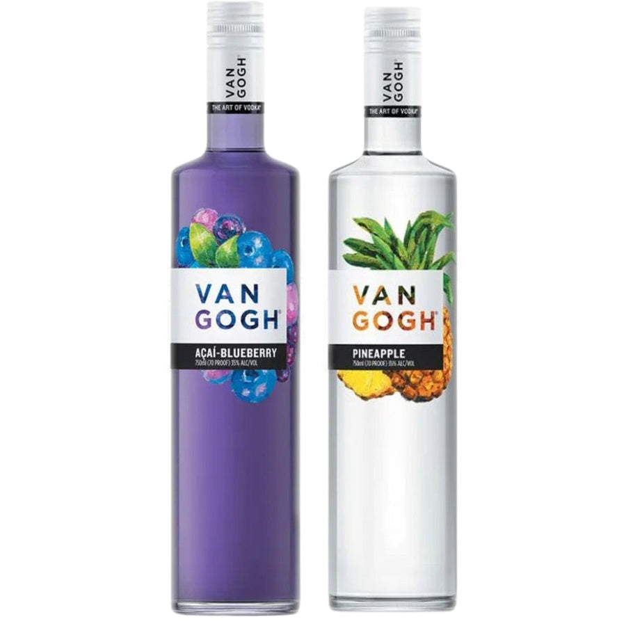 Van Gogh Acai Blueberry Vodka and Van Gogh Pineapple Flavored Vodka