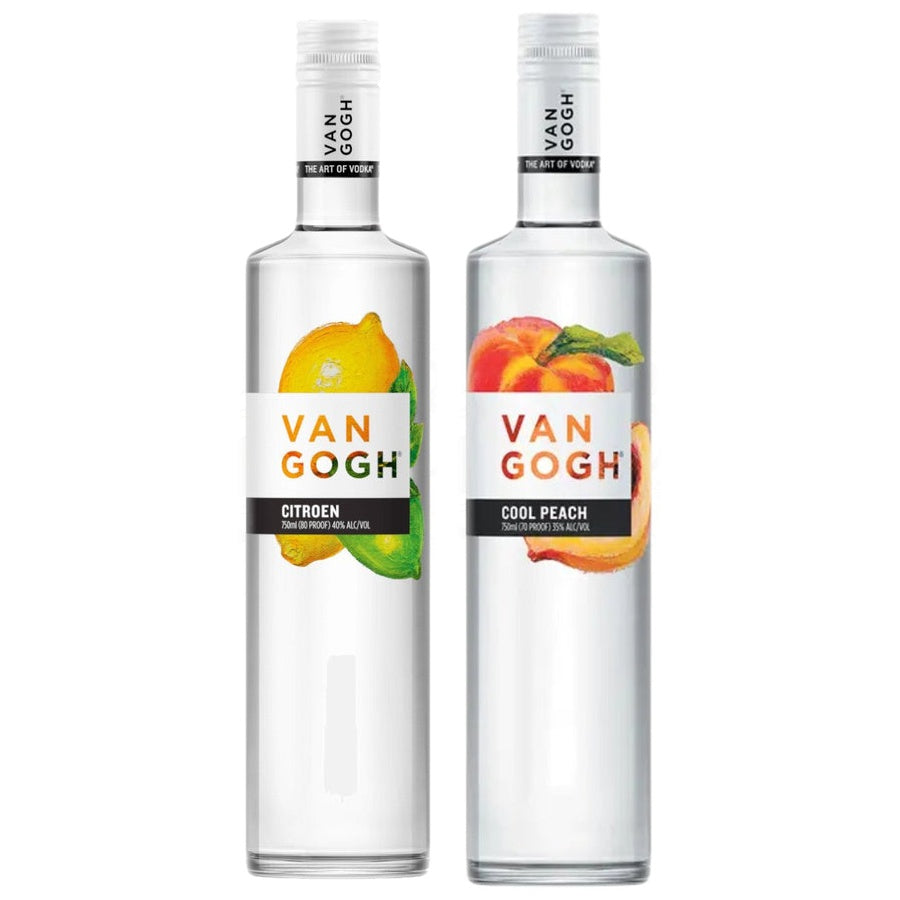Van Gogh Citrus Flavored Vodka Citroen and Van Gogh Peach Flavored Vodka Cool Peach