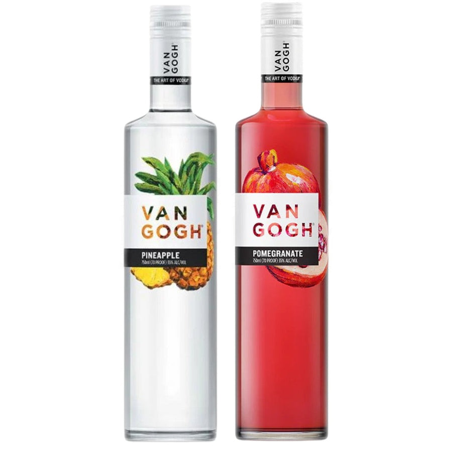 Van Gogh Pineapple Flavored Vodka and Van Gogh Pomegranate Flavored Vodka