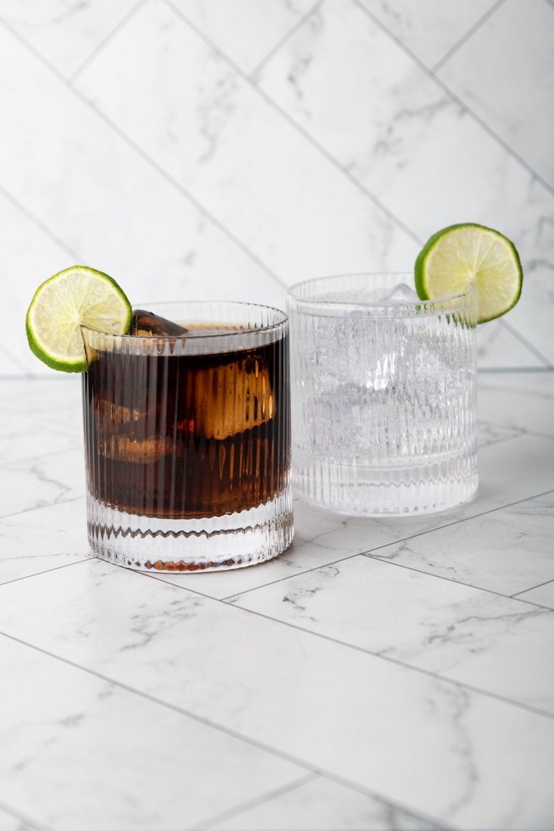 Vintage Straight Line Tumbler - 10oz (Set of 2 or 4) - BottleBuzz