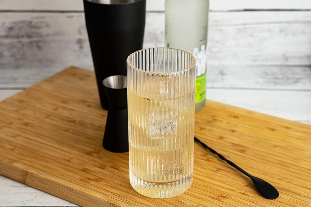 Vintage Straight Line Tumbler - 12oz (Set of 2 or 4) - BottleBuzz
