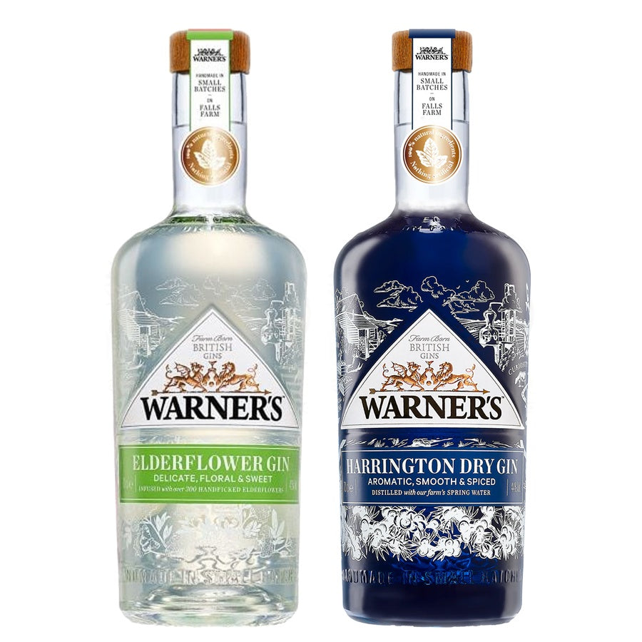 Warners Gin Elderflower and Warners Gin Harrington Dry