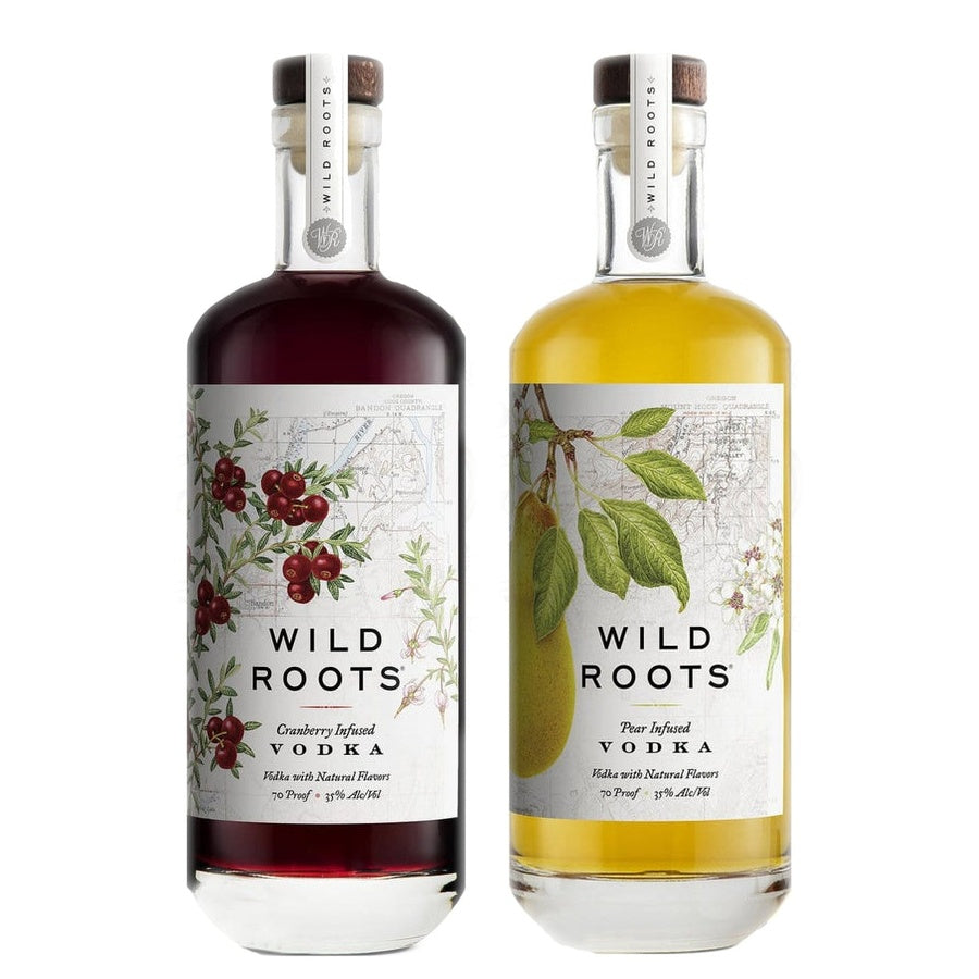 Wild Roots Cranberry Infused Vodka and Wild Roots Pear Infused Vodka