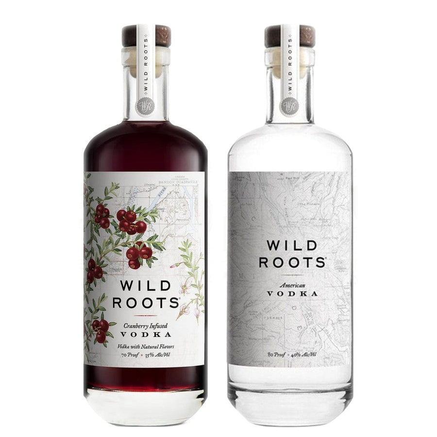 Wild Roots Cranberry Infused Vodka and Wild Roots Vodka
