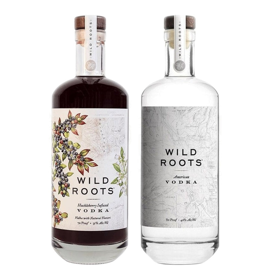 Wild Roots Huckleberry Infused Vodka and Wild Roots Vodka