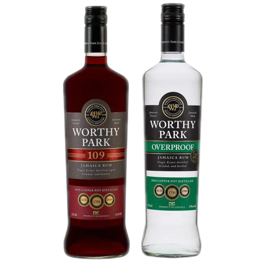 Worthy Park 109 Dark Rum and Worthy Park Over proof Rum