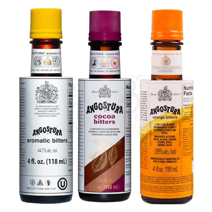 Angostura Aromatic, Orange & Cocoa Bitters Bundle - BottleBuzz