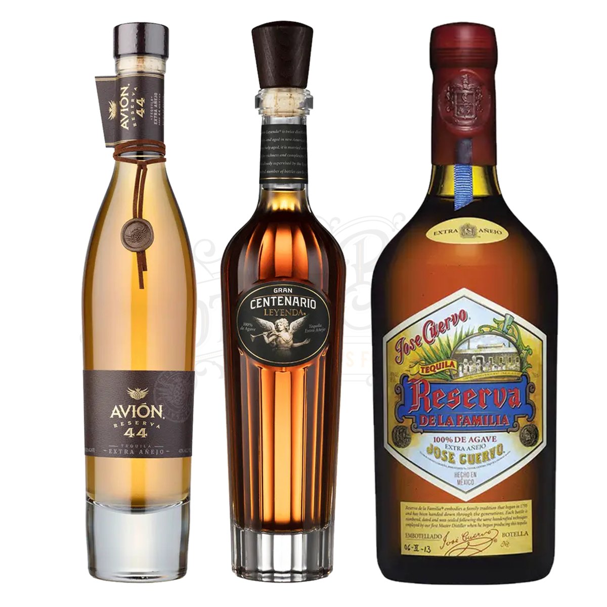 Avion Reserva 44 & Gran Centenario Leyenda & Jose Cuervo Reserva De La Familia Tequila Bundle - BottleBuzz