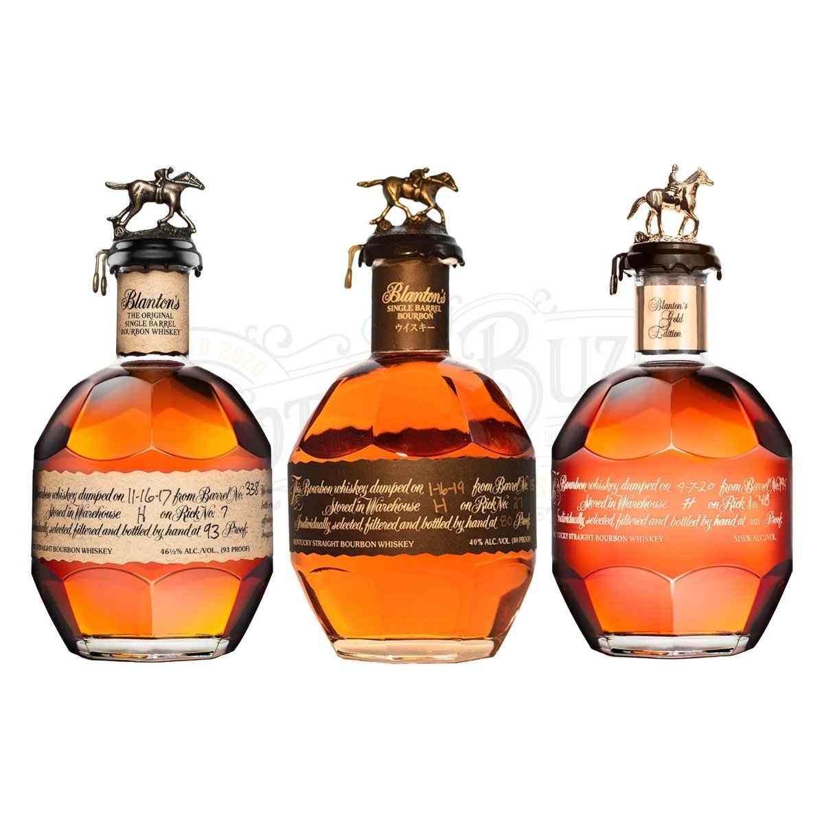Blanton's Original, Black Label & Gold Label Bundle - BottleBuzz