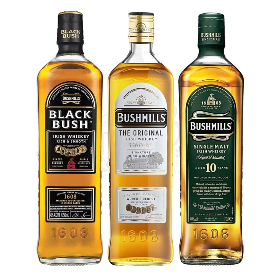 Bushmills Irish Whiskey & 10 Year & Black Bush Bundle - BottleBuzz