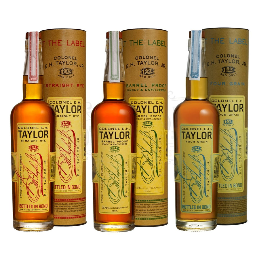 E.H. Taylor Straight Rye Bourbon, Barrel Proof & Four Grain Bundle - BottleBuzz