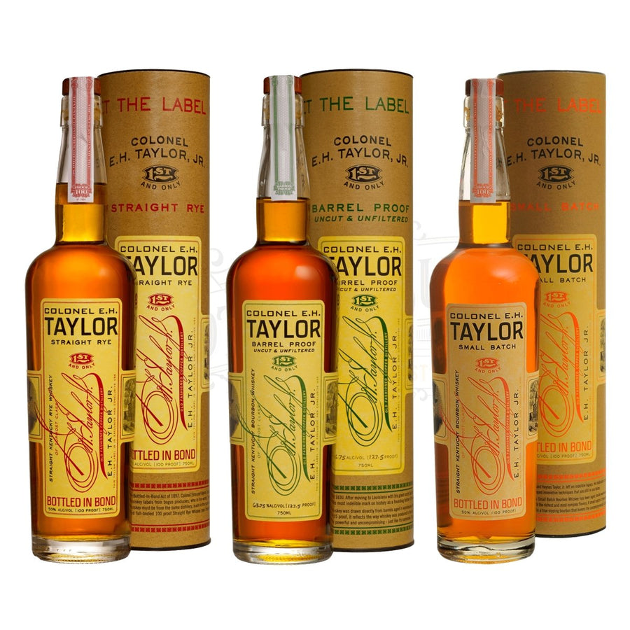 E.H. Taylor Straight Rye Bourbon, Barrel Proof & Small Batch Bundle - BottleBuzz