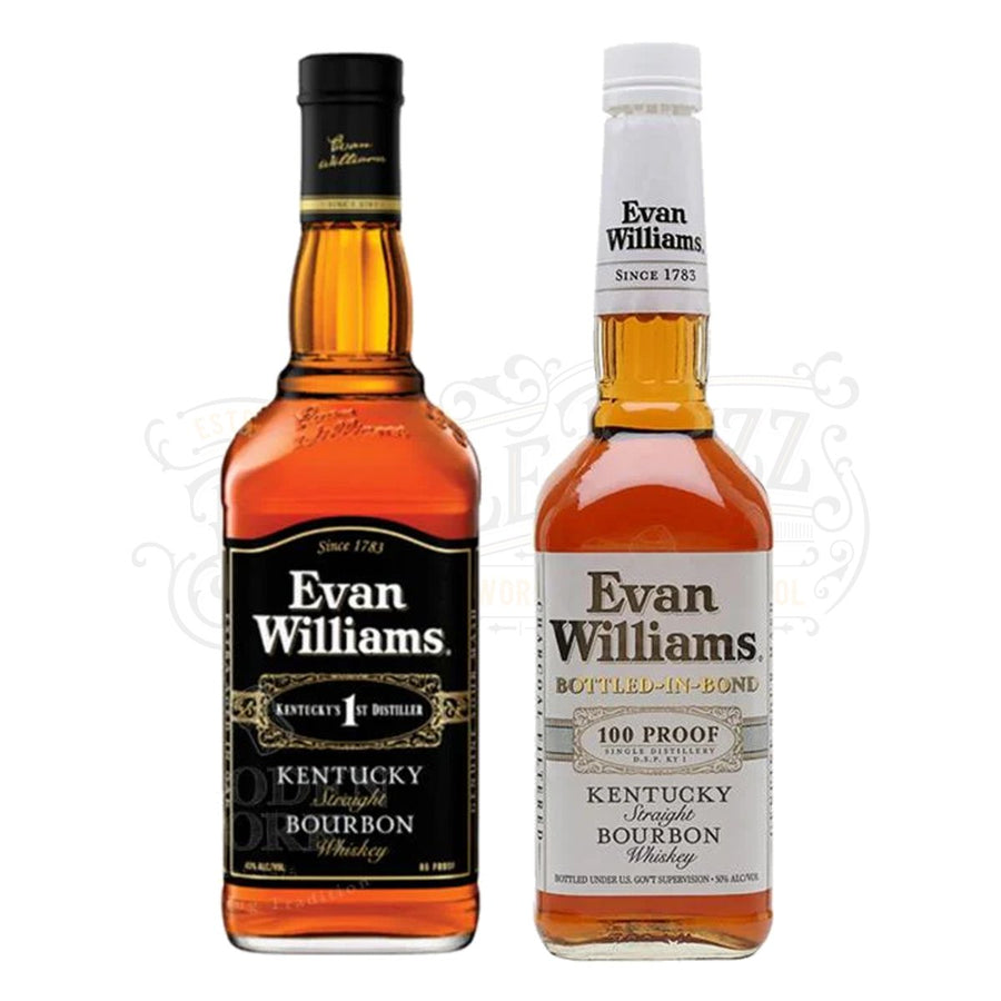 Evan Williams Black Label Bourbon & 100 Proof Bottled In Bond Bundle - BottleBuzz