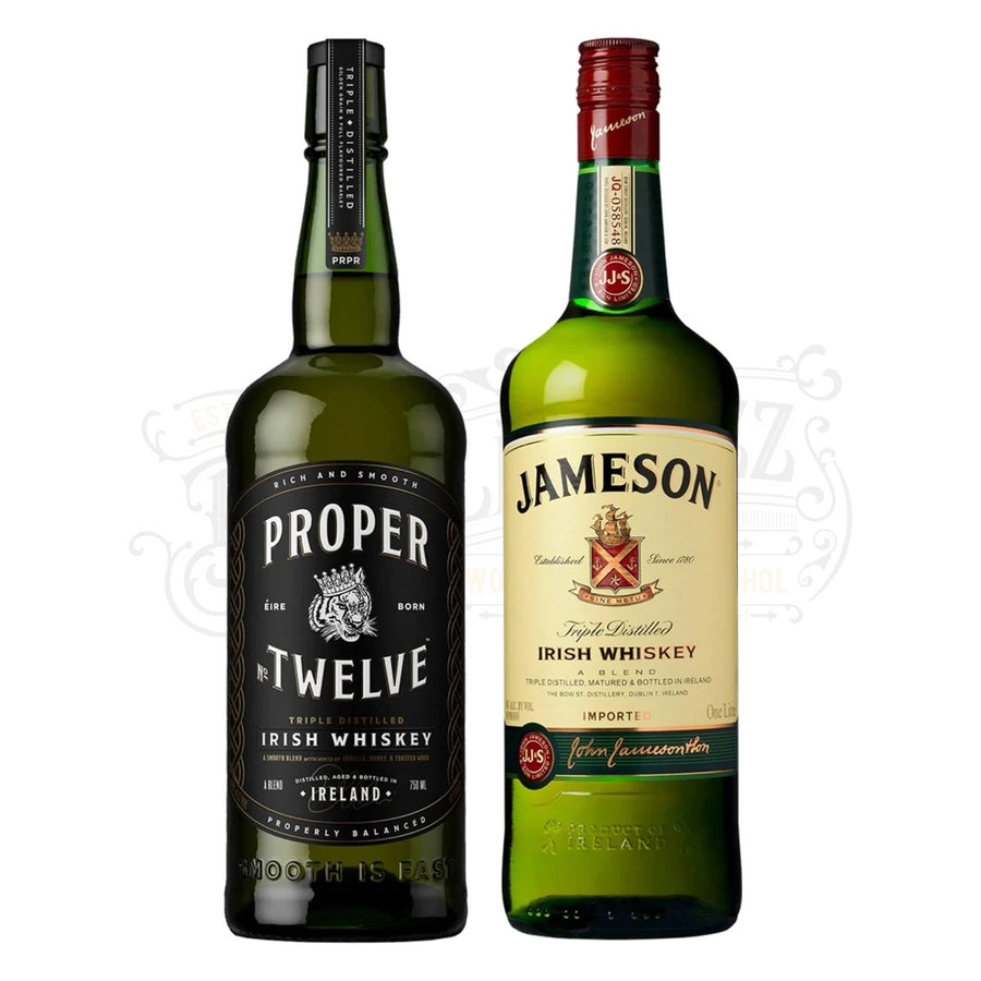 Jameson Irish Whiskey & Proper Twelve Whiskey Bundle - BottleBuzz