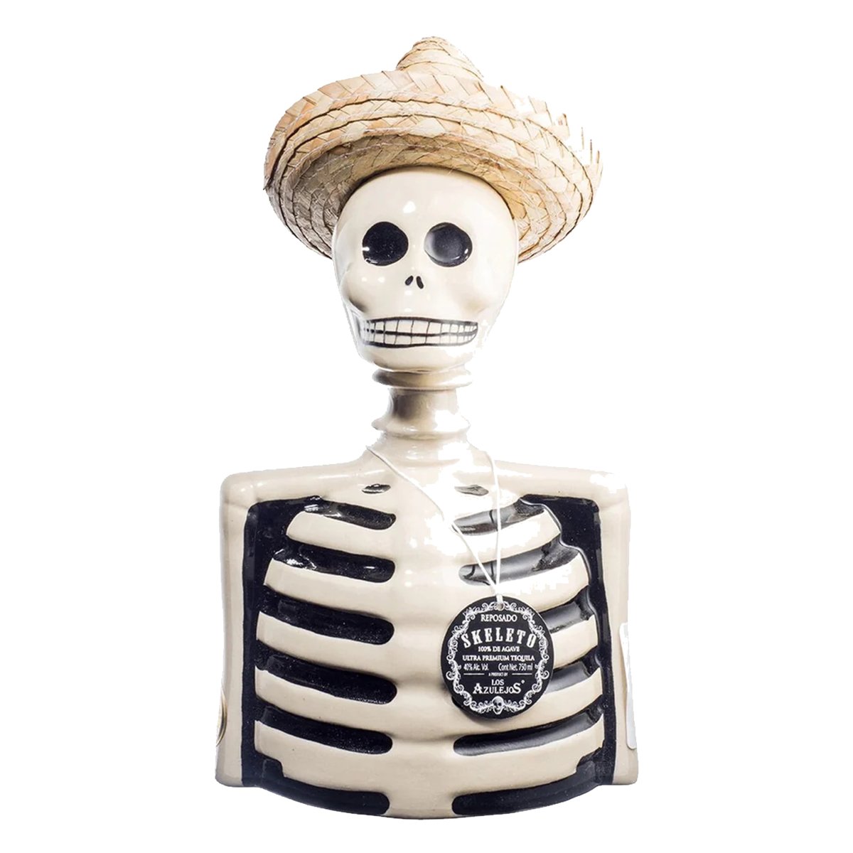 Los Azulejos Skelly Reposado Straw Hat - BottleBuzz