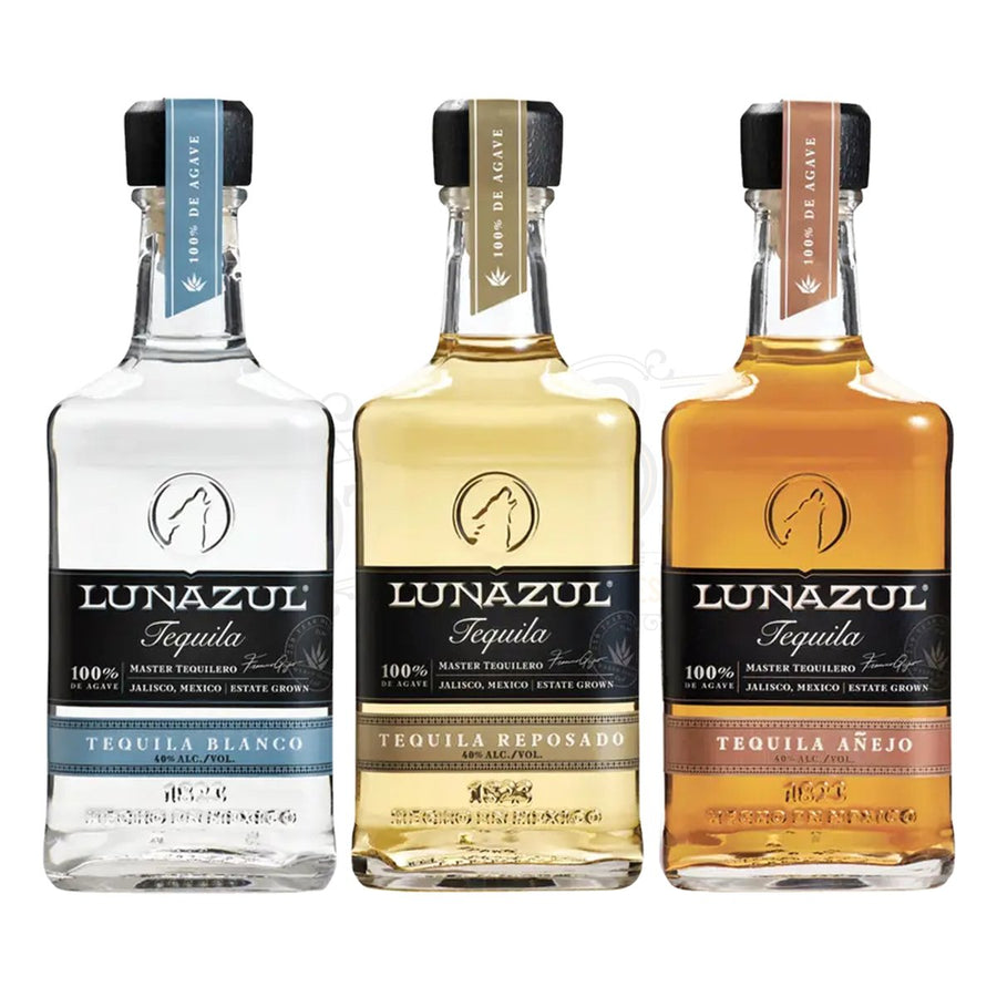 Lunazul Tequila Blanco, Reposado & Anejo Bundle - BottleBuzz