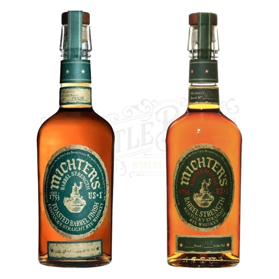 Michter's Toasted Barrel Finish Rye Limited Release Bourbon & Barrel Strength Rye Bundle - BottleBuzz