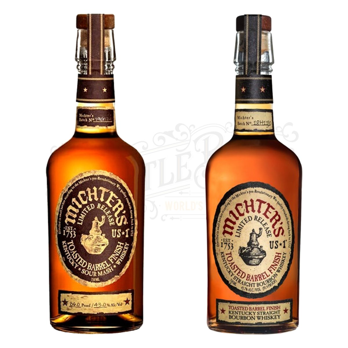 Michter's Toasted Barrel Finish Sour Mash Limited Release Bourbon & Toasted Barrel Finish Bundle - BottleBuzz