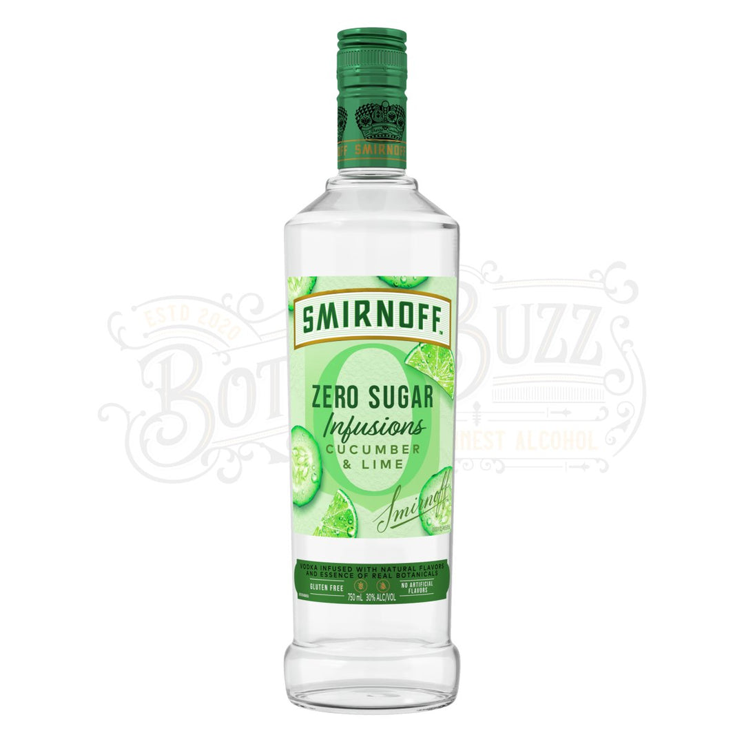 Smirnoff Zero Sugar Infusions Vodka, Cucumber & Lime - BottleBuzz
