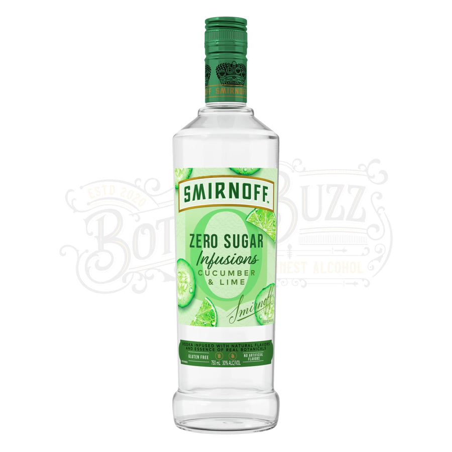 Smirnoff Zero Sugar Infusions Vodka, Cucumber & Lime - BottleBuzz
