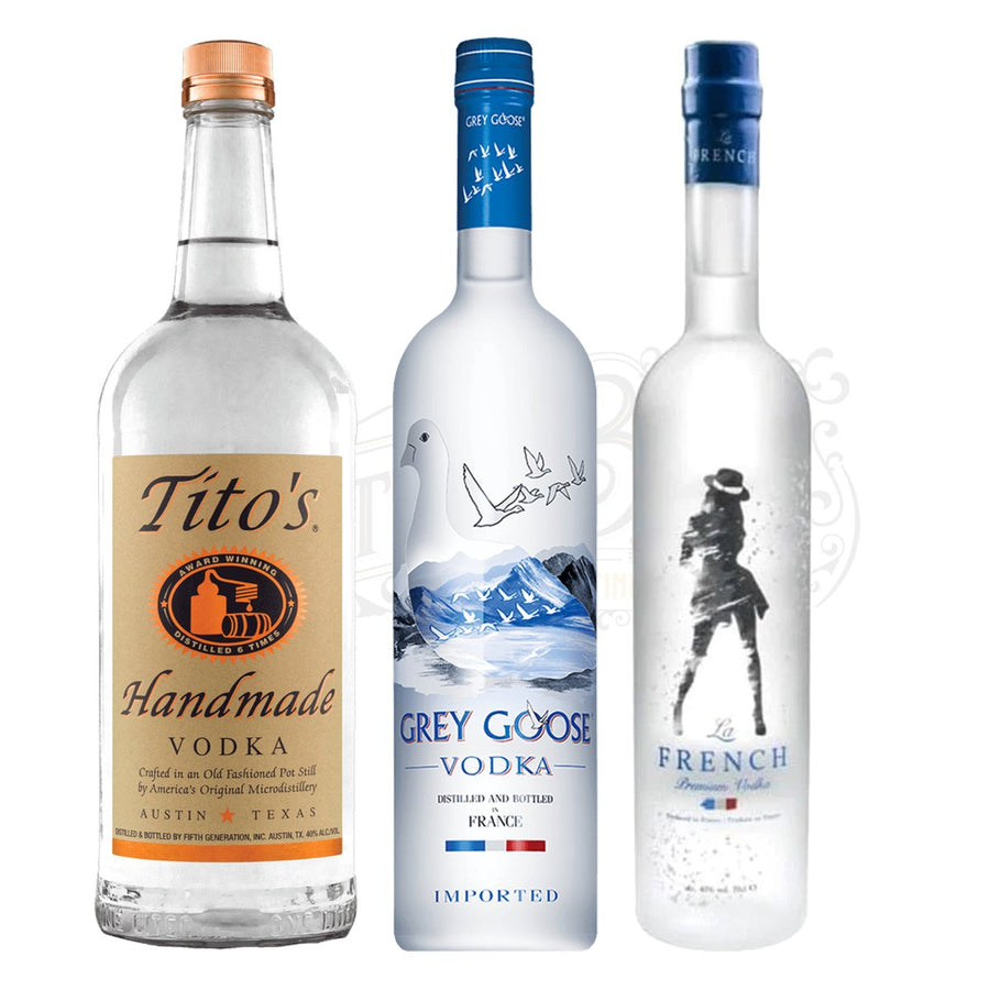 Tito's & Grey Goose & La French Vodka Bundle - BottleBuzz