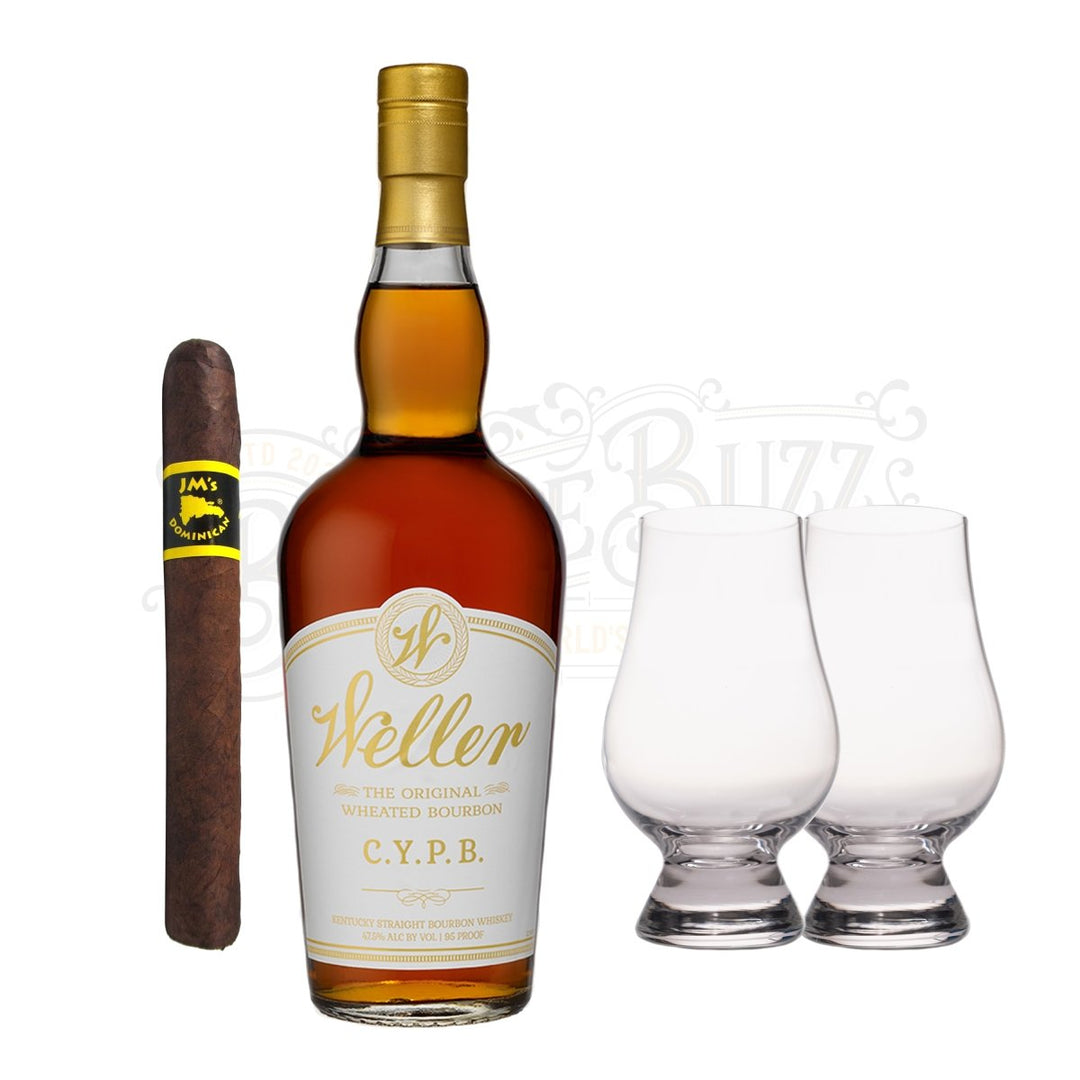 W.L. Weller C.Y.P.B. Bourbon with Glencairn Set & Cigar Bundle - BottleBuzz